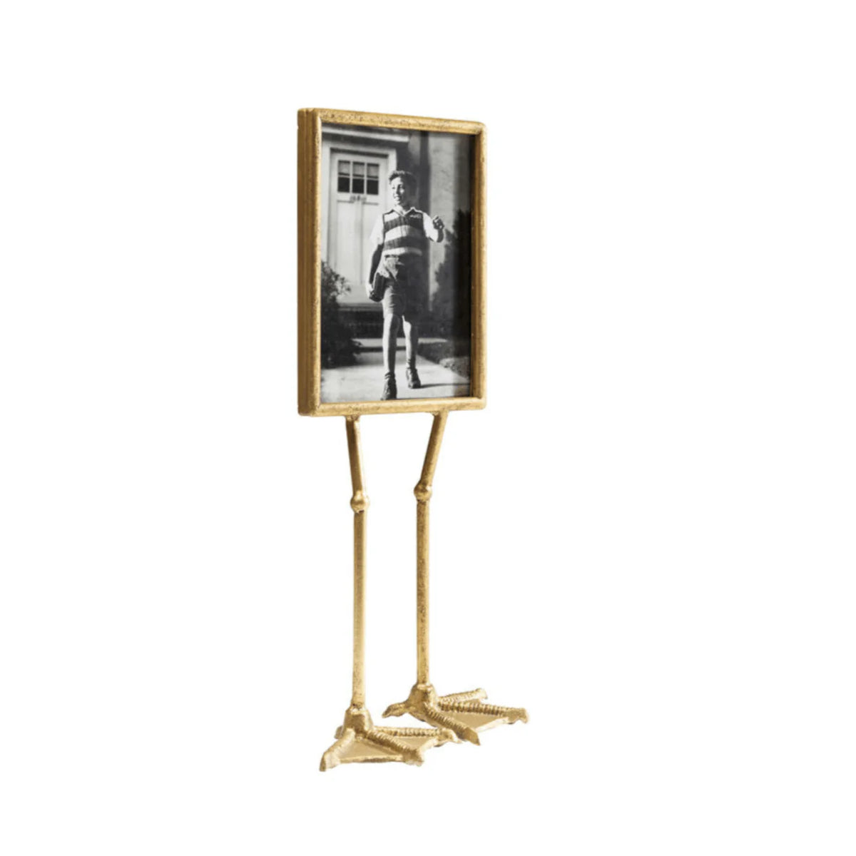 Duck Feet Portrait — Decorative Photo Frame on Tall Brass Legs (Handmade)