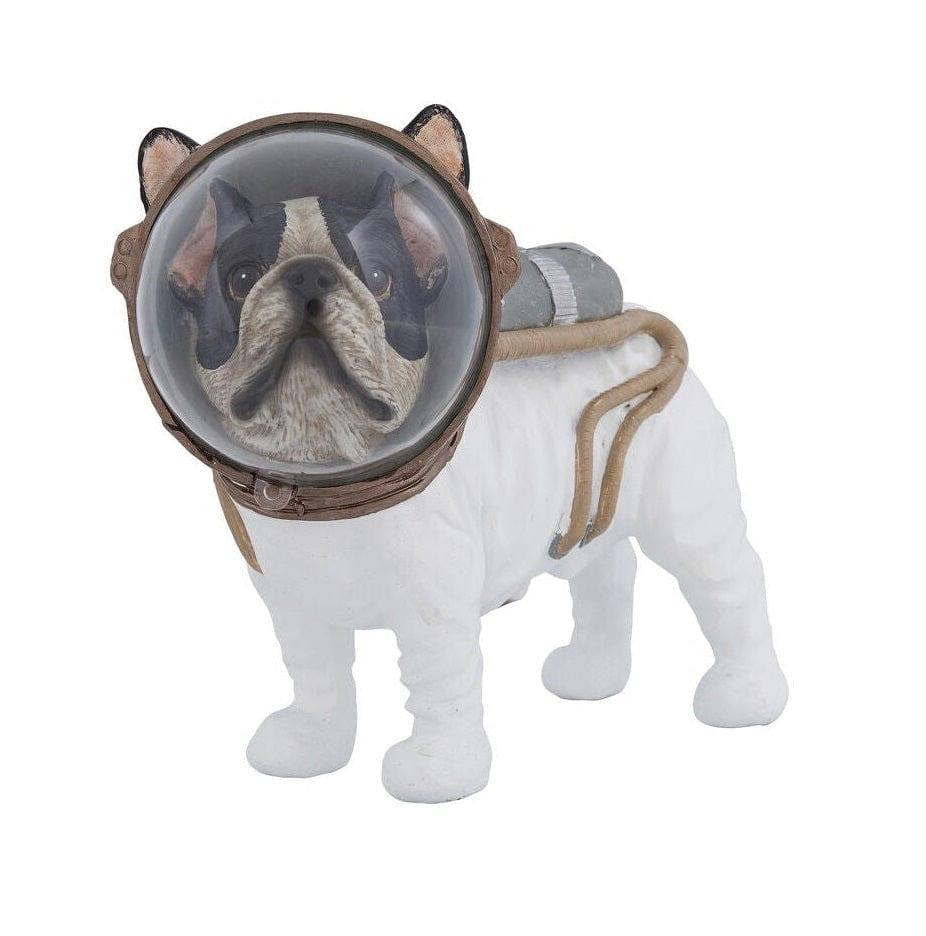 Space Dog — Decorative Bulldog-in-a-Spacesuit Figurine (Hand-Painted)