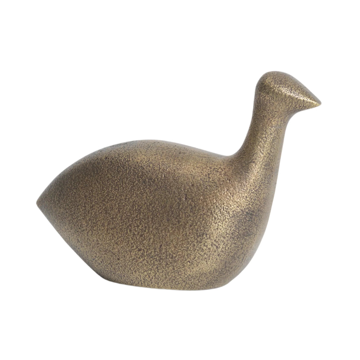 Bird — Minimalist Metal Figurine in Antique Brass (Handmade)