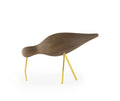 Shorebird — Decorative Walnut Wood Figurine on Brass Legs