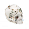Kintsugi Skull — Decorative Porcelain Skull with Gilding and Floral Motifs