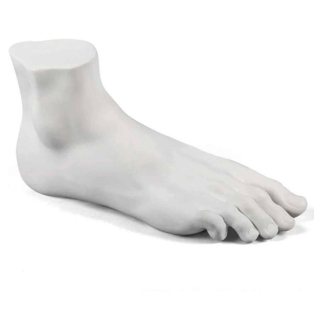 Antique Foot — Decorative Foot-Shaped Sculpture (Matte White, Handmade)