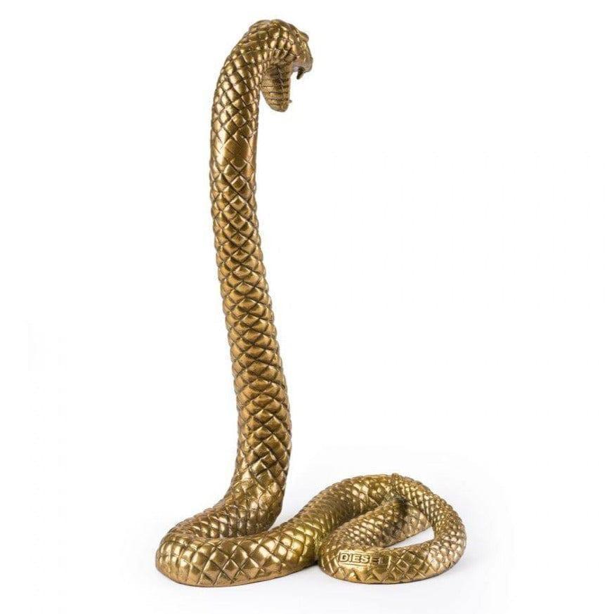 Golden Snake — Decorative Cobra Sculpture (Gilded, Hand-Finished)