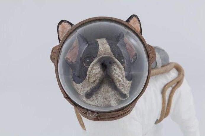 Space Dog — Decorative Bulldog-in-a-Spacesuit Figurine (Hand-Painted)