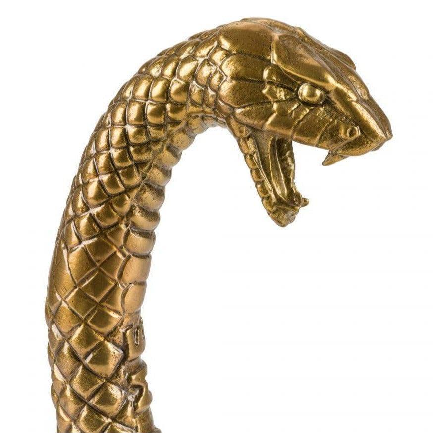 Golden Snake — Decorative Cobra Sculpture (Gilded, Hand-Finished)