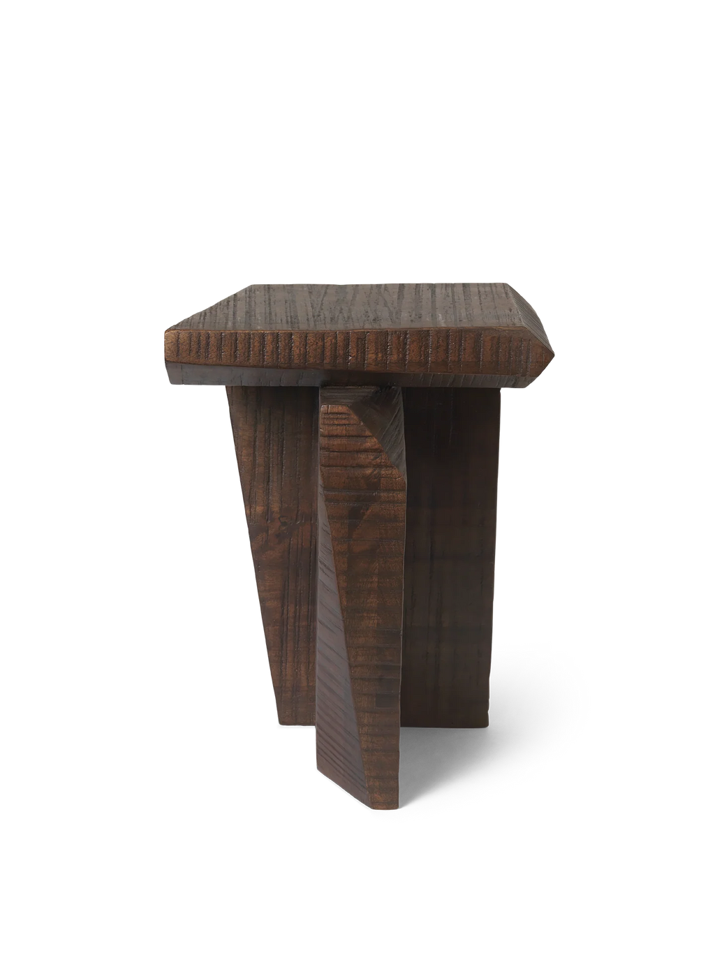 Sculptural Stool — Solid Wood Stool / Side Table (Handmade)