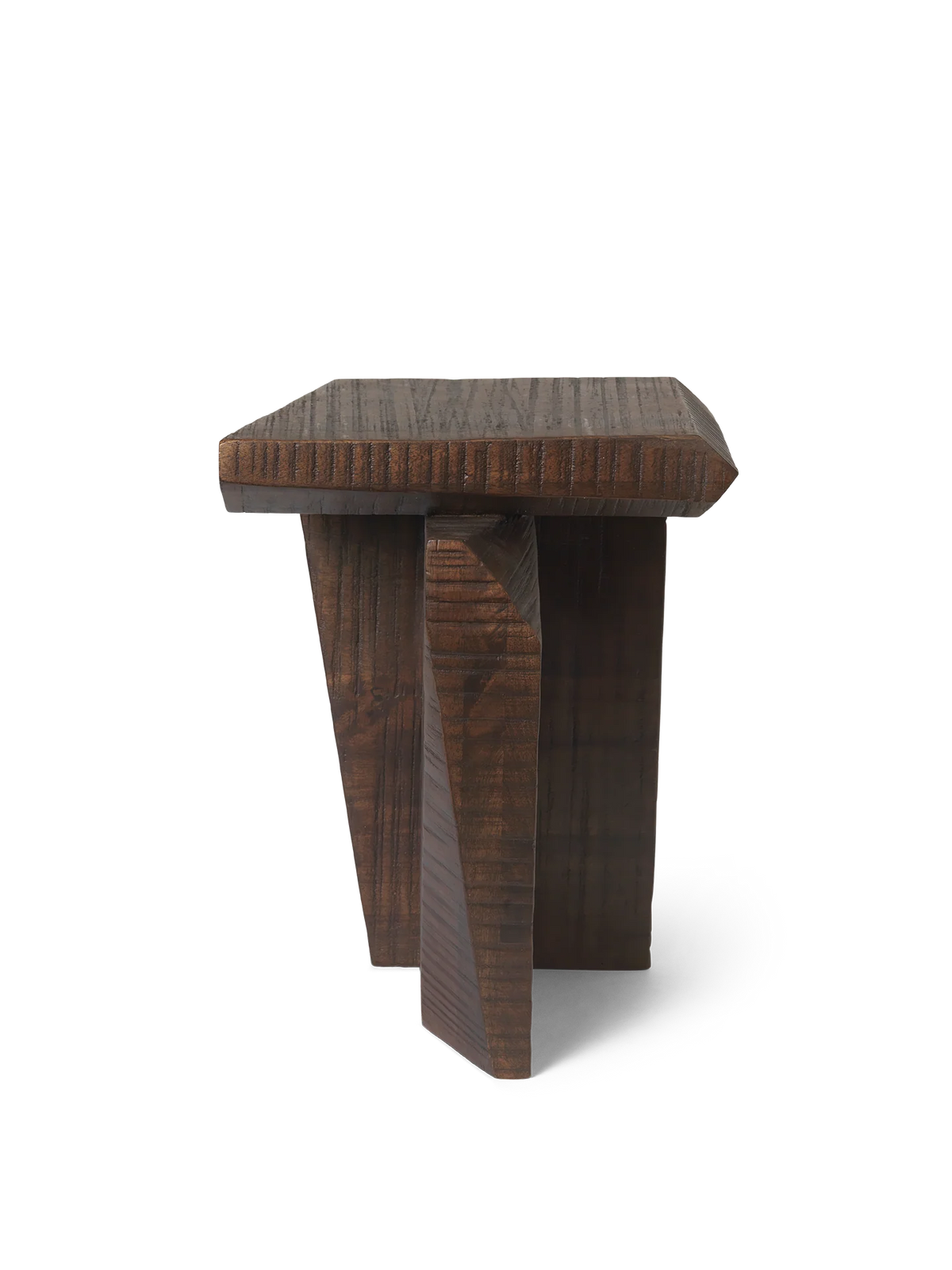 Sculptural Stool — Solid Wood Stool / Side Table (Handmade)