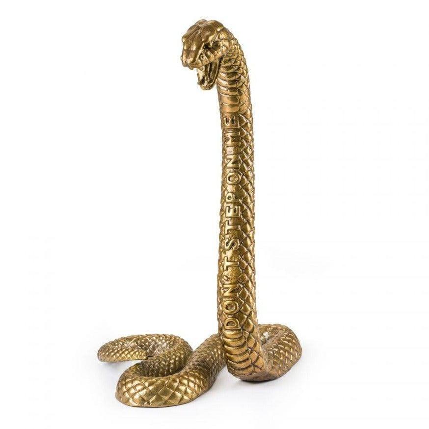 Golden Snake — Decorative Cobra Sculpture (Gilded, Hand-Finished)